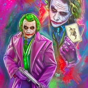 Heath Ledger&#39;s Joker 13X19 Art Print
