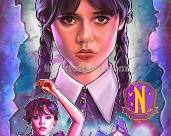 Wednesday Addams Art Print