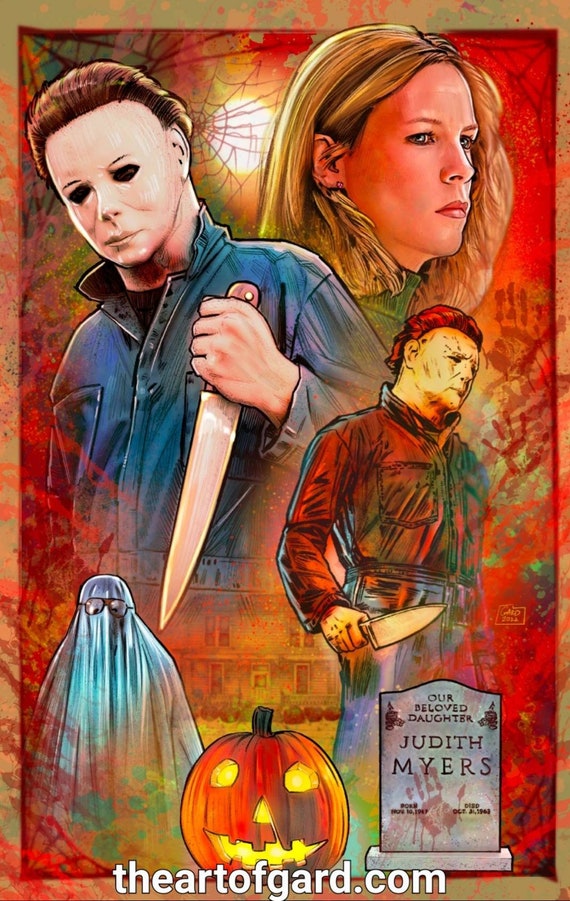 Película de Halloween 1978 Art Print - Etsy España Película de Halloween 1978 Art Print - Etsy España