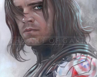 The Winter Soldier Bucky Art Print