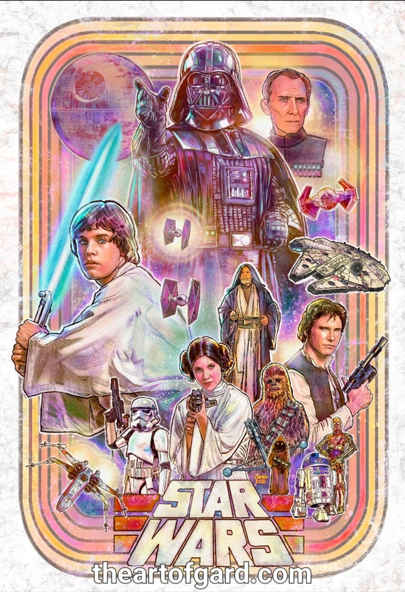 Star Wars Retro Poster 13X19 Inches