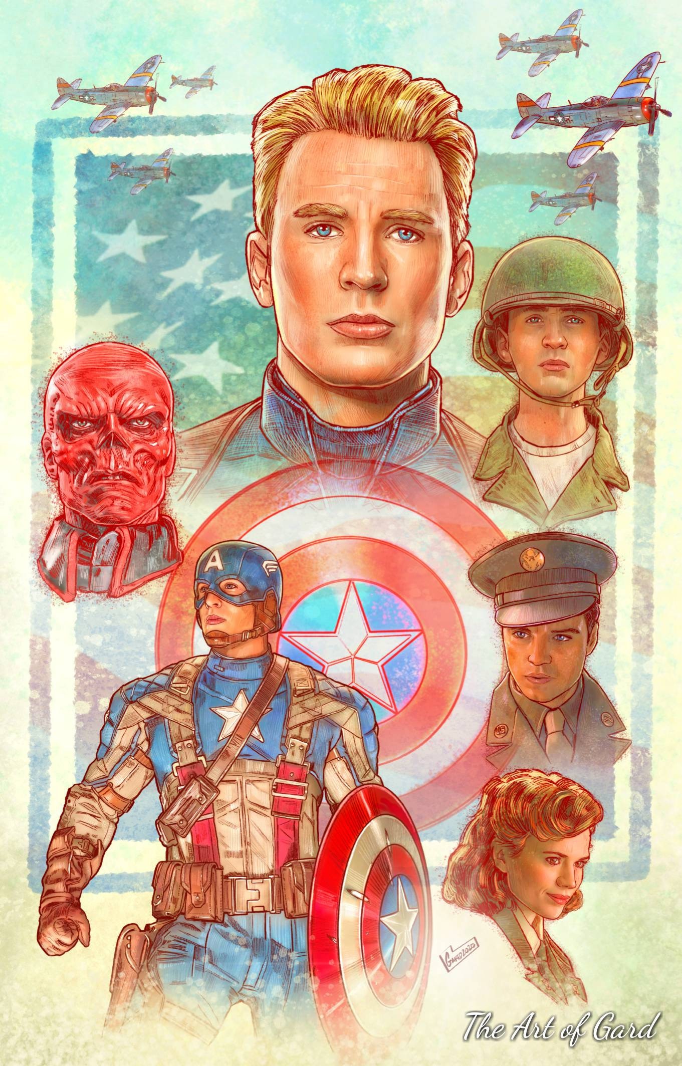 motor Busk trojansk hest Captain America The First Avenger 11X17 Art Print
