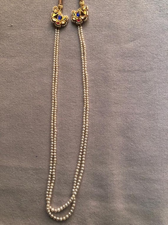 308 Rare Antique Basra Pearls string with 22k gold