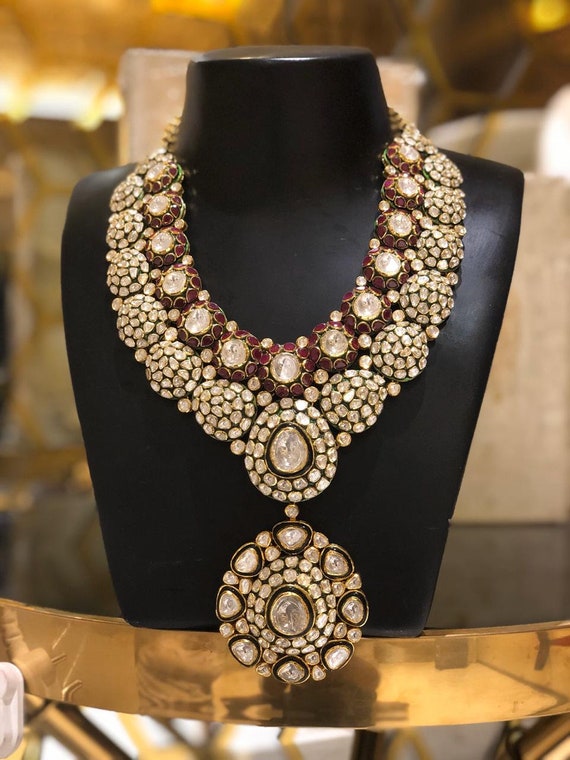Ruby necklace 22k gold deals