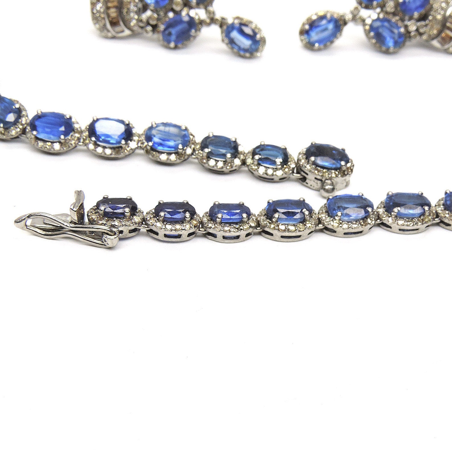 Kyanite Diamond Necklace Chakra Balancing Kyanite Necklace Etsy