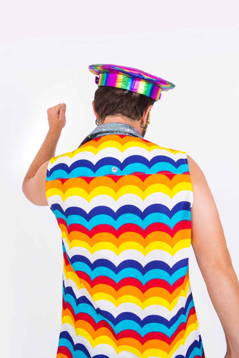 EDM Burning Man Rave Mens Rainbow Connection Shirt Burning Man Costume Men Mens Festival Clothing