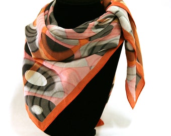 Algorithm Patterned Silk Scarf