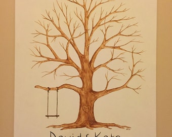 fingerprint tree etsy