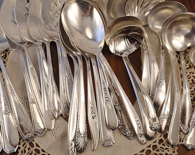 Serving Sets Antique & Vintage Silverplate - Choice of Pattern Groups or Surprise Me - Various Sizes of Mismatched Hostess Sets!
