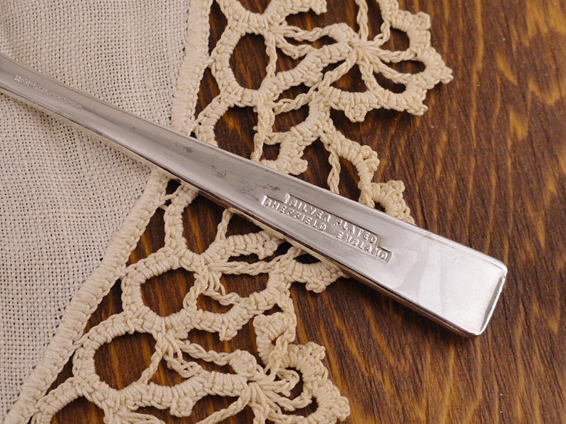 Vintage Sardine Fork Sheffield England Vintage Silverplate Server