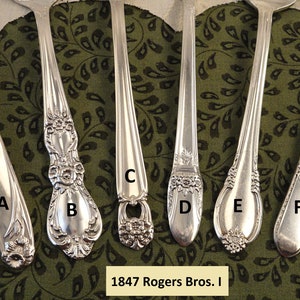 Mix or Match Tea Spoons Vintage Silverplate Silverware Mismatched Teaspoons 54 Patterns From Antique to Art Deco to Mid_Century to Retro 1847 Rogers Bros I