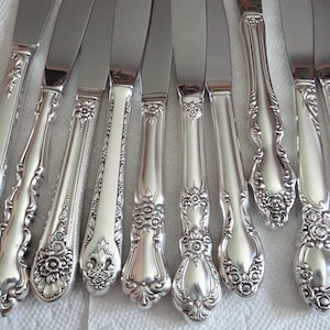 Vintage Flatware Roses & Fancy Florals _ Serving Pieces _ Place Settings _ Silverware Sets