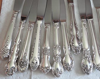 Vintage Flatware Roses & Fancy Florals _ Serving Pieces _ Place Settings _ Silverware Sets