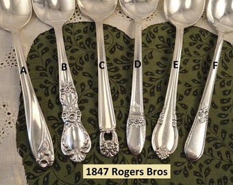Mix or Match Spoons * Daffodil * First Love * Heritage * Eternally Yours * Remembrance * Adoration * 1847 Rogers Bros Silverplate Teaspoons