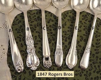 Mix or Match Spoons * Daffodil * First Love * Heritage * Eternally Yours * Remembrance * Adoration * 1847 Rogers Bros Silverplate Teaspoons