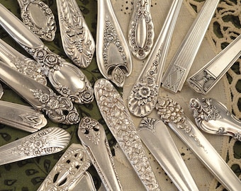 Mélanger ou assortir des cuillères à thé vintage argenterie plaquée argent cuillères à thé dépareillées 54 motifs, de l'antiquité à l'art déco en passant par le milieu du siècle et le rétro