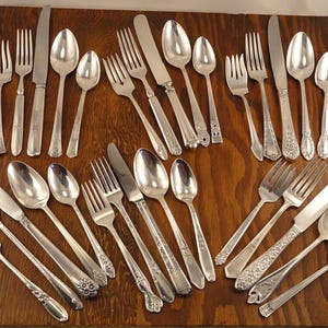 Mismatched 5pc Place Settings Vintage & Antique Silverplate for 1 to 100+ persons
