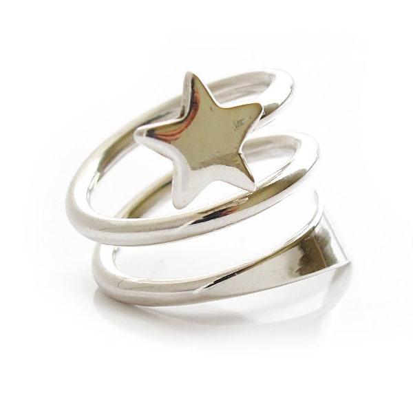 Sterling Silver Ring | Shooting Star ring | Handcraft | Silver Jewelry | Ring | Silver ring for women | Bright ring | anneau étoile 0143