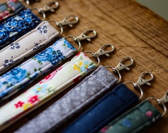 Floral Fabric Keyring