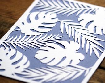 Tropical Leaves Paper Cut