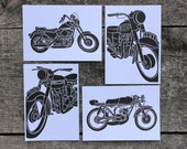 Motorcycles - Postcard size Art Prints