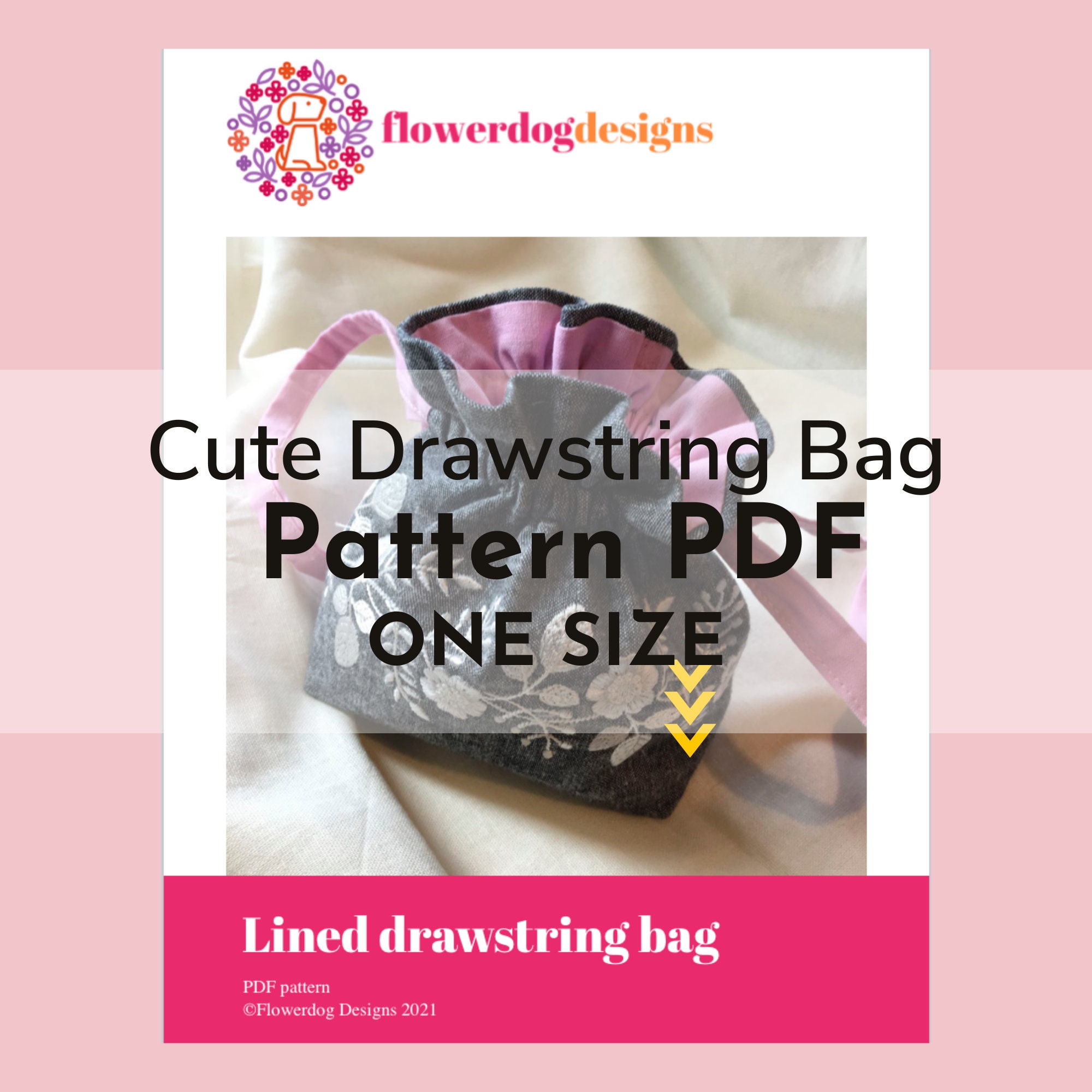 Drawstring Bag Sewing Pattern Digital Download - Etsy