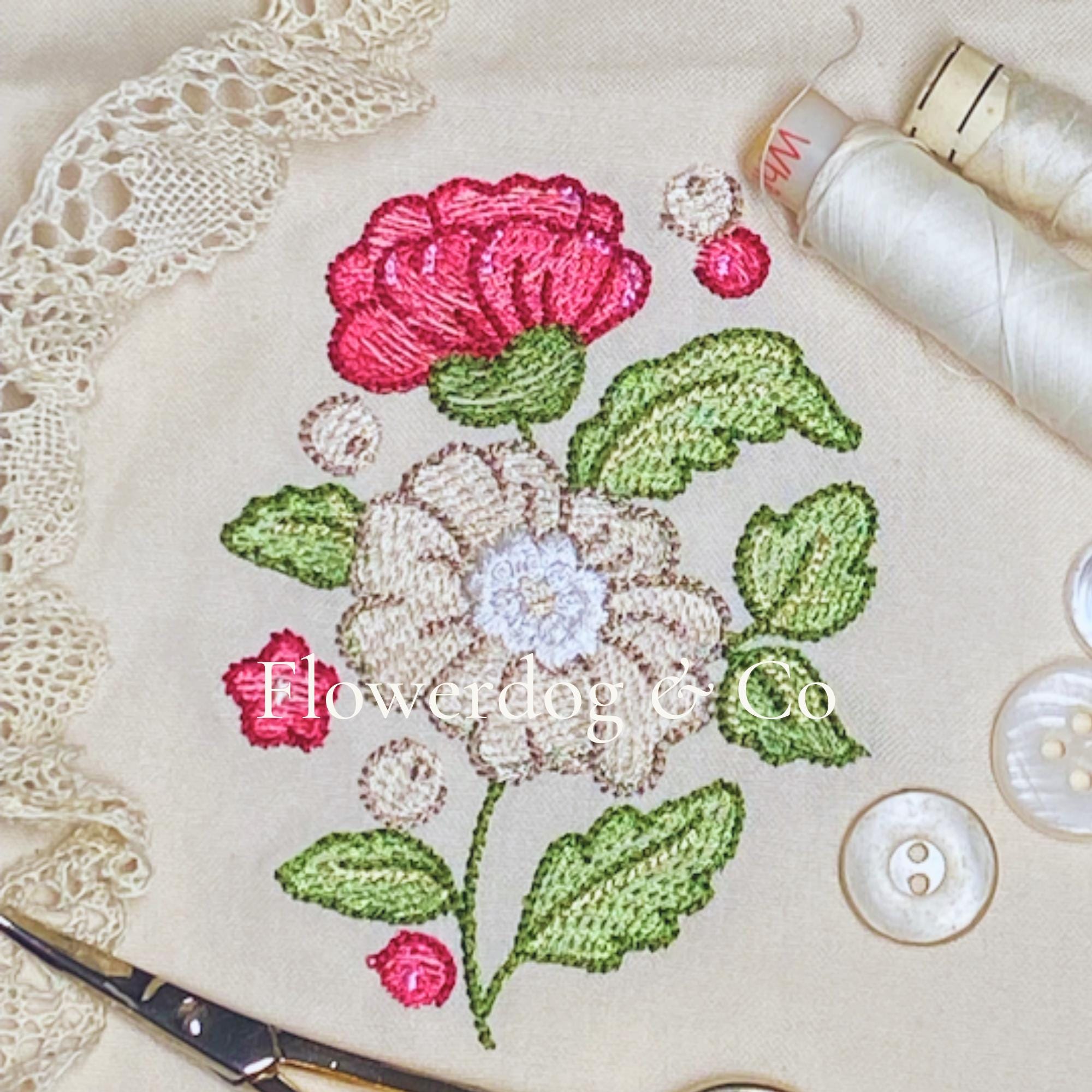 Christmas Floral Spray Machine Embroidery Design - Etsy