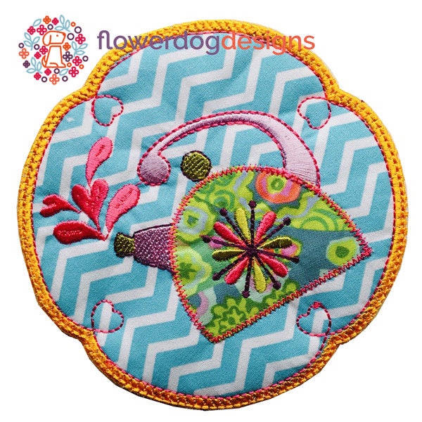 Set of 4 in the Hoop Mug Rugs Digital Machine Embroidery Etsy UK