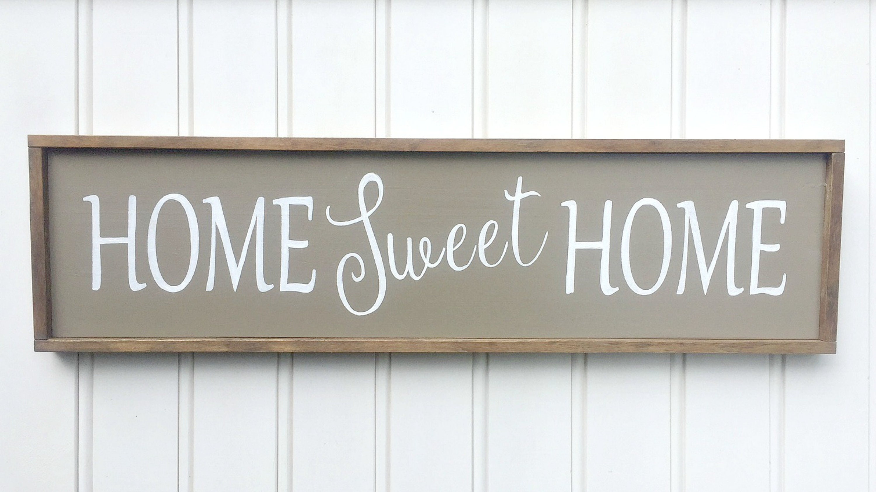Home Sweet Home Wood Sign Farmhouse Decor Country Home Sign Etsy