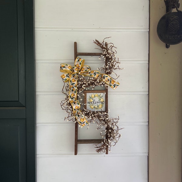 Lemon Decor for Your Front Porch, Door Decor, Country Home Decor, Farmhouse Porch Decor, Kitchen Decor, Cottage Spring Decor