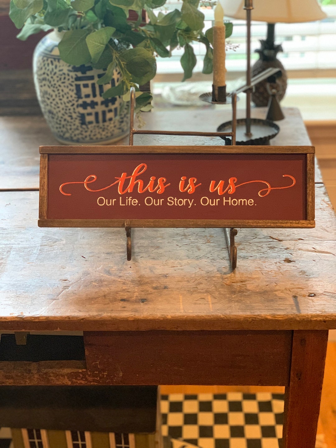 Family Sign, This is Us Sign, Tabletop Decor for Family Room, Gift Idea ...