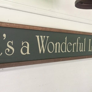 Wonderful Life Sign. Home Decor. Housewarming Gift. Wonderful Life Sign, Porch Decor, Christmas Gift Idea. A Wonderful Life. Wood Sign.