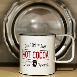 XL Christmas Cocoa Mug for DIY Decor, Hot Cocoa Decor for Decorating,  Fill with Candy for Teacher Christmas Gift Idea