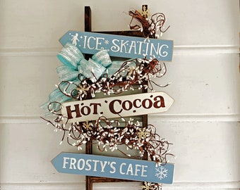Winter Decor, Christmas Decor, Country Farmhouse Decoration, Wall Hanger, Winter Door Hanger, Christmas Door Hanger