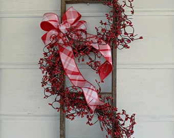 Valentines Day Decor, Valentine Decor for Front Porch, Farmhouse Valentines Day Decor, Valentine Front Door Decor, With Lights