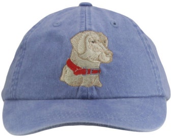 Yellow Labrador retriever embroidered hat, baseball cap, dog lover gift, dad, dog mom, pet lover gift, dog hat, yellow lab, bird dog