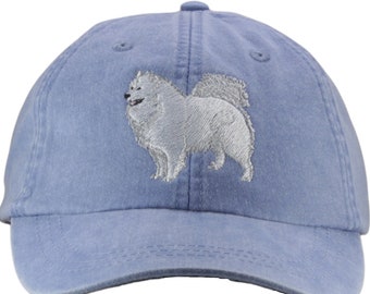 Samoyed embroidered hat, baseball cap, dog lover gift, pet mom cap, dog mom, gift for pet lover, dad hat, american eskimo dog