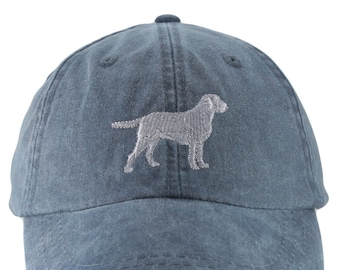 Silver Labrador retriever embroidered hat, dog lover baseball cap, dad hat, dog mom, pet lover gift, silver lab silhouette, adjustable