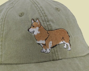 Corgi embroidered hat, baseball cap, dog lover gift, pet mom cap, dad hat, mom, dog agility, dog lover hat, embroidery, pembroke, welsh