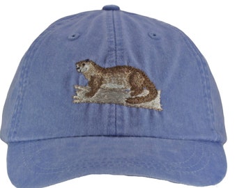 Otter hat, baseball cap, otter cap, dad hat, mom cap, wildlife, nature hat, animal, hiking, embroidery, beach, running, camping, biking