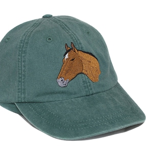 Horse embroidered hat, baseball cap, equestrian gift,  thoroughbred, quarter horse lover, mom cap, dad hat