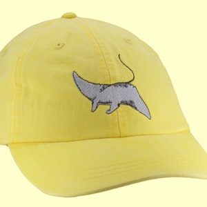 Manta Ray embroidered hat, baseball cap, dad hat, mom cap, ocean wildlife, manta ray lover gift, marine life, fishing, beach hat, sting ray