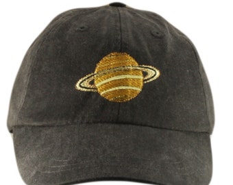 Saturn embroidered hat, baseball cap,  dad mom cap, nature, running, walking, beach, boating, hiking, camping hat, planet