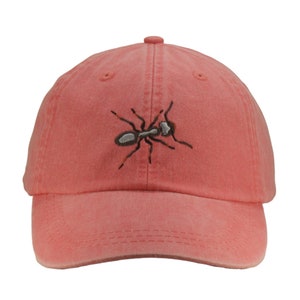 Ant embroidered hat, baseball cap, low profile unstructured dad hat, mom cap,  insect embroidery, fits most adults, adjustable