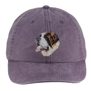 St Bernard Embroidered Pigment Dyed Cotton Twill Hat