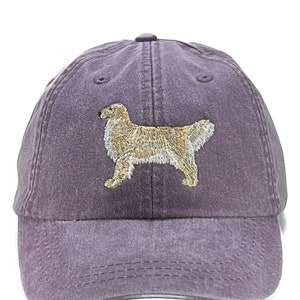 Golden retriever embroidered dad hat, baseball mom cap, dog lover gift, english cream coat, adjustable fits men and women