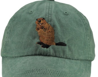 Beaver embroidered hat, baseball cap,  wildlife lover gift, mom, dad hat