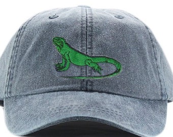 Iguana embroidered hat, baseball cap, iguana hat, reptile cap, wildlife hat, dad hat, mom cap, lizard cap, iguana lover gift