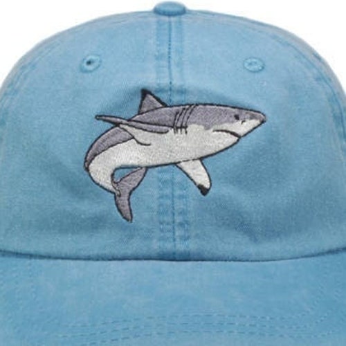Shark Embroidered Hat Baseball Cap Cap Dad Hat Mom Cap - Etsy