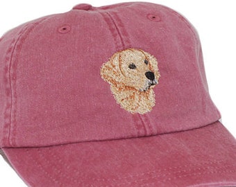 Golden retriever embroidered hat, baseball cap, animal, dog lover gift, pet mom cap, dog mom, gift for pet lover, dad hat, dog agility